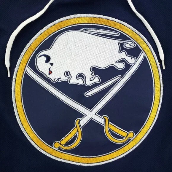 Buffalo Sabres NHL Hockey Jersey CCM Center Ice RBK Fight Strap 30 Miller Sz. 50